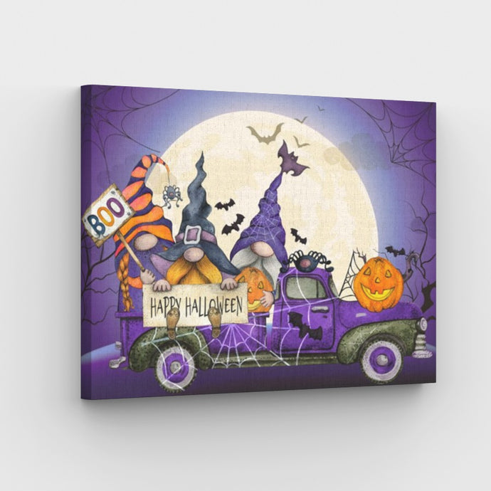 Halloween Truck Canvas - Painting by numbers shop