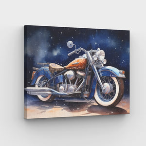 Harley Davidson in Colors Canvas - Painting by numbers shop
