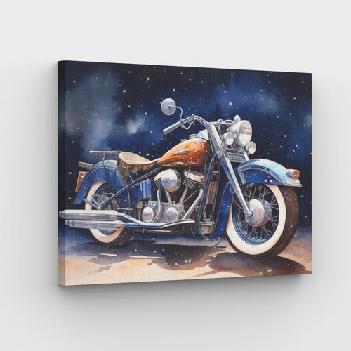Harley Davidson in Colors Canvas Paint by Numbers Canvas