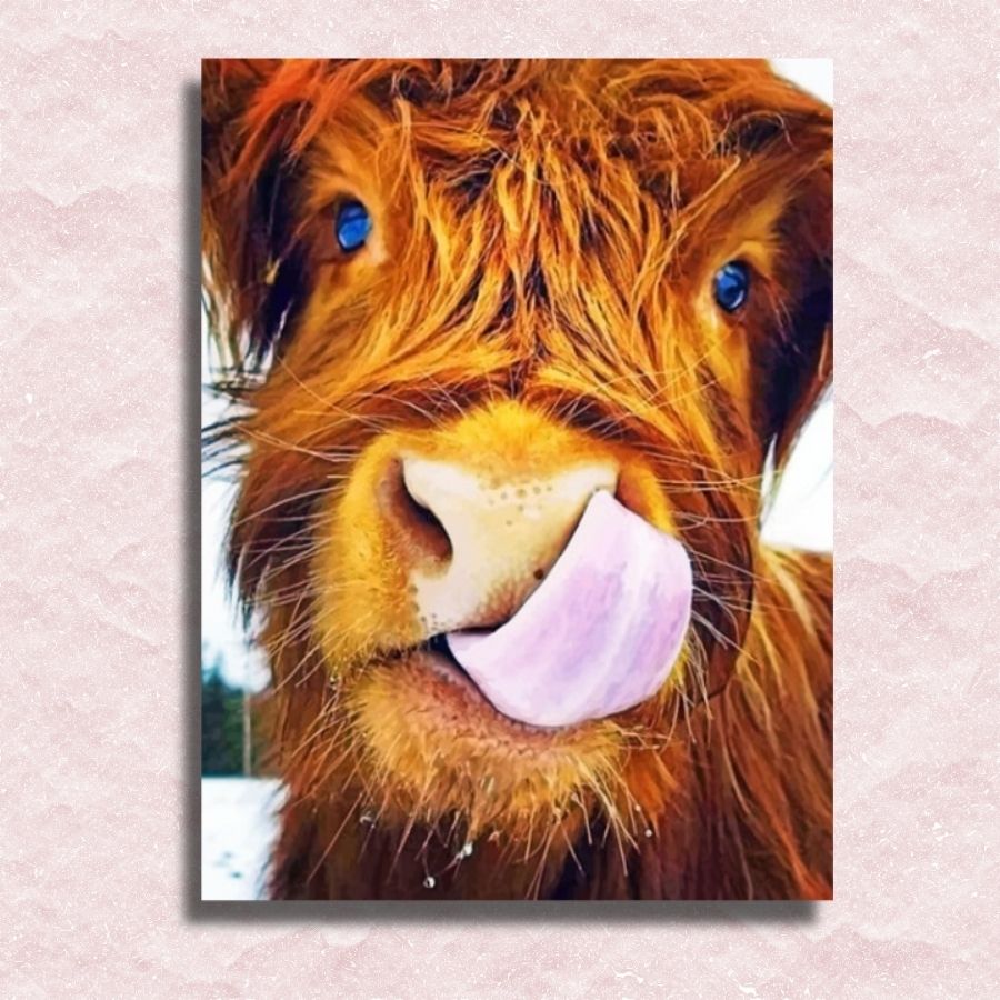 Highland Cow Canvas - Painting by numbers shop