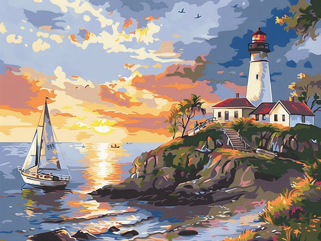 House and the Lighthouse - Painting by numbers shop