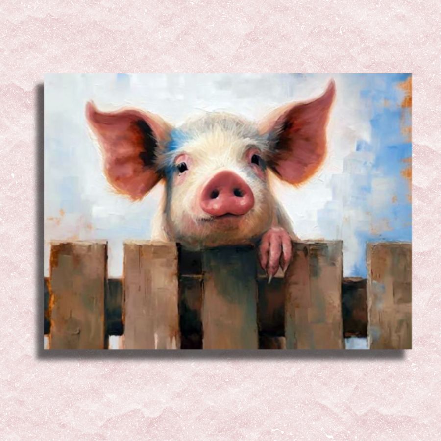 I am a Cute Pig Canvas - Painting by numbers shop