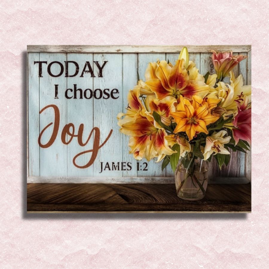 I Choose Joy Canvas - Paint by numbers