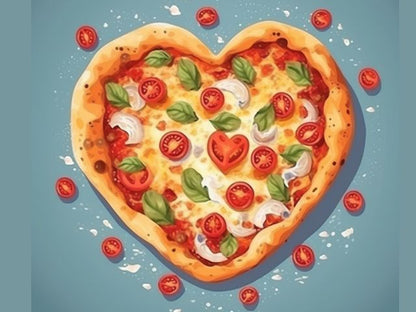 I Love Pizza - Schilderen op nummer winkel