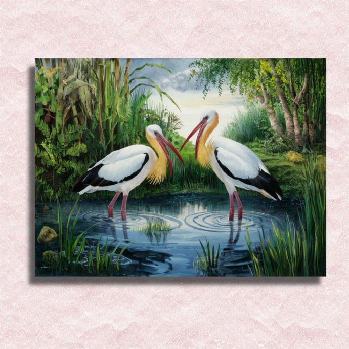 Ibis Birds Canvas - Painting by numbers shop