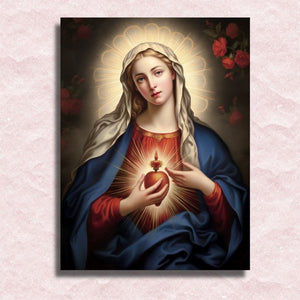 Immaculate Heart of Virgin Mary Canvas - Painting by numbers shop