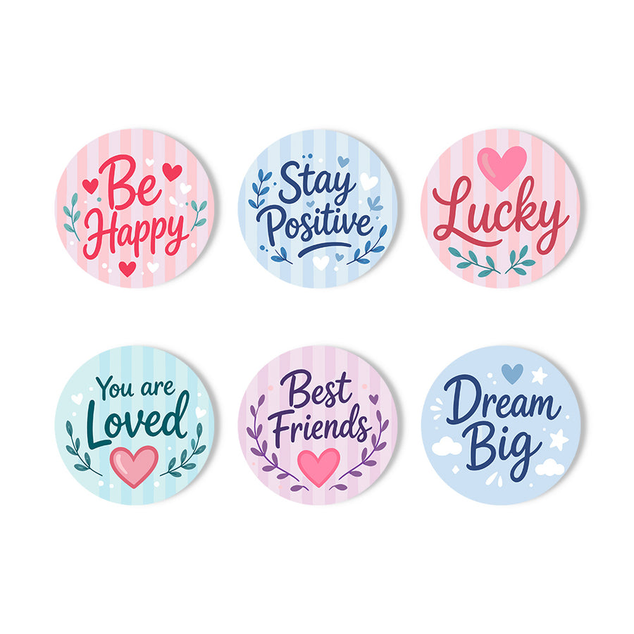 Inspiring Words Coasters - 6 Pack Paint by Numbers - Paint by numbers