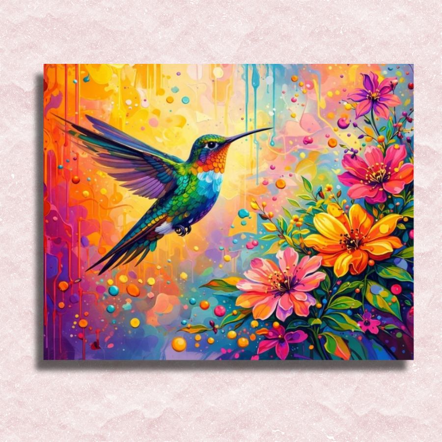 Iridescent Painted Hummingbird - Paint by numbers