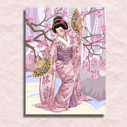Japanische Geisha-Leinwand – Malen-nach-Zahlen-Shop