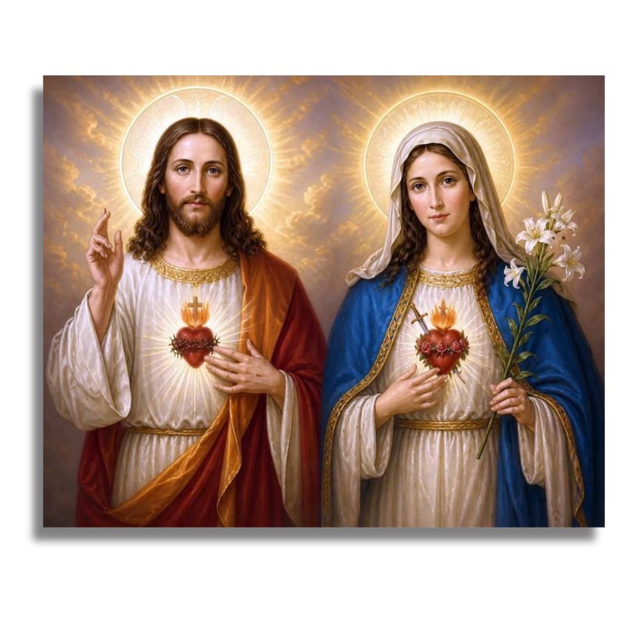 Jesus and Virgin Mary - Paint by numbers