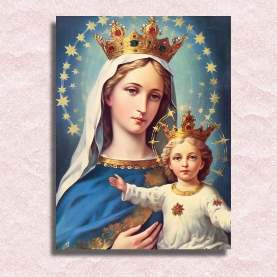 Jesus and Virgin Mary Canvas - Painting by numbers shop