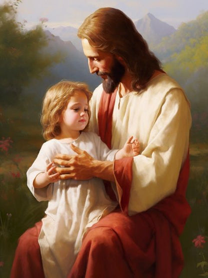 Jesus mit Kind - Malen-nach-Zahlen-Shop