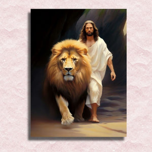 Jezus is de Leeuw van Juda Canvas - Schilderen op nummer winkel