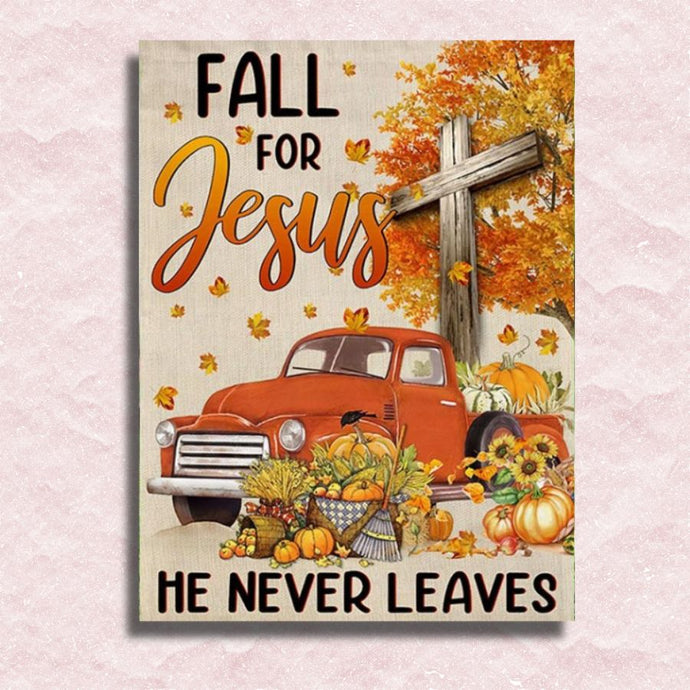 Jesus Never Leaves Canvas - Painting by numbers shop