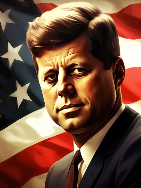 John F. Kennedy - Schilderen op nummerwinkel