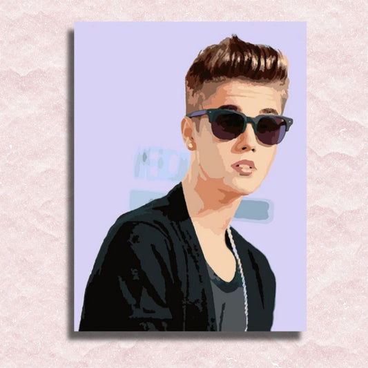 Justin Bieber Canvas - Schilderij op nummerwinkel