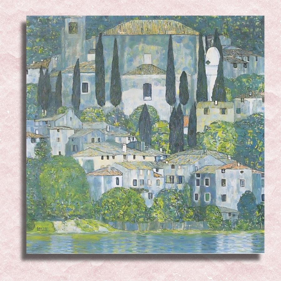 Gustav Klimt - Church in Cassone Canvas - Painting by numbers shop