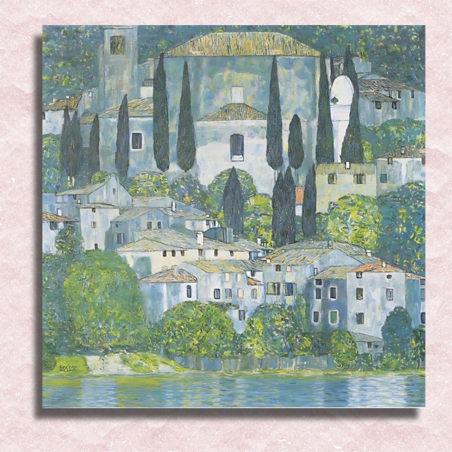 Gustav Klimt - Church in Cassone Canvas - Paint by numbers