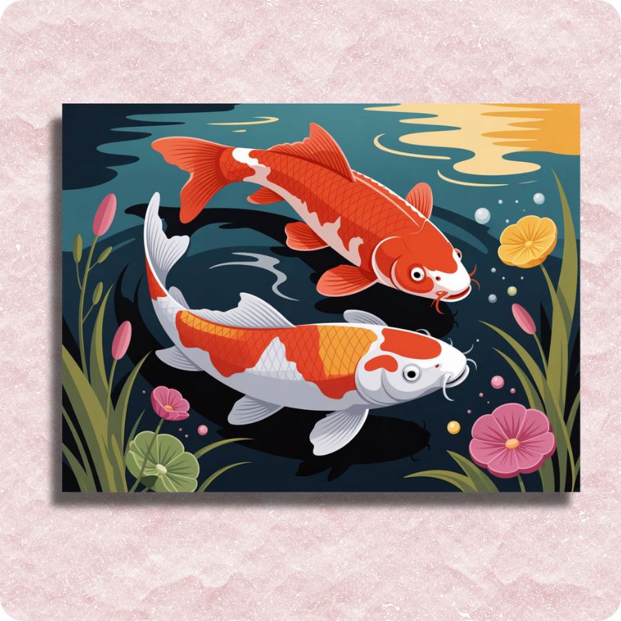 Koi Fish Canvas - Paint by numbers