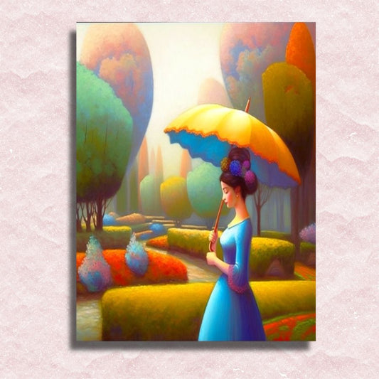 Lady in the Park Canvas - Schilderij op nummerwinkel