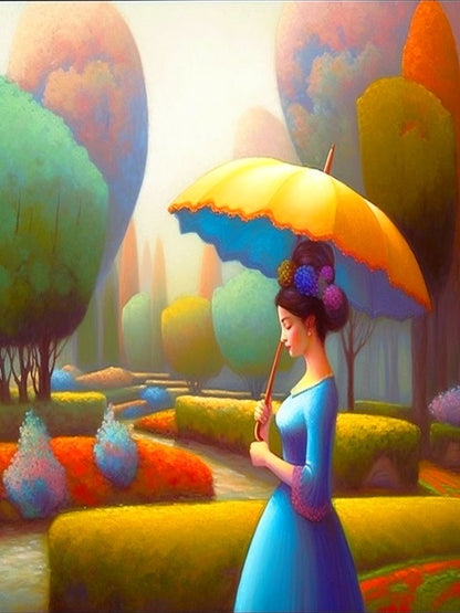 Lady in the Park - Painting by numbers shop