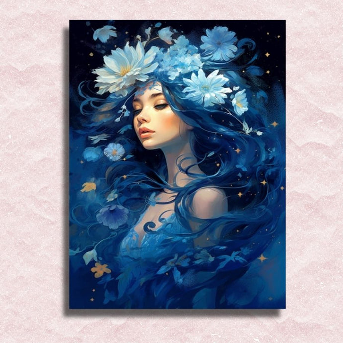 Lady Winter Canvas - Painting by numbers shop