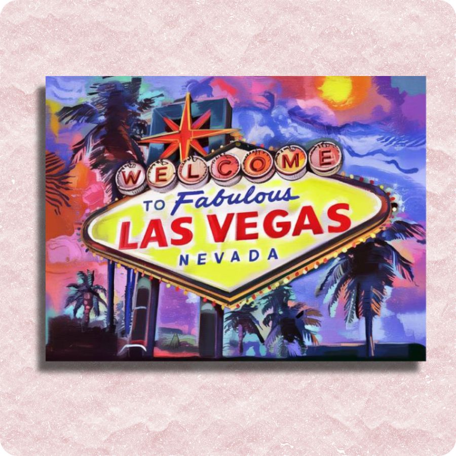Las Vegas Poster Canvas - Paint by numbers