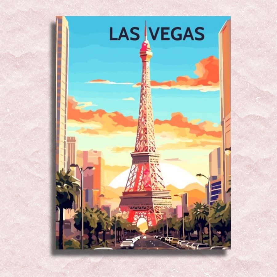 Las Vegas Poster Canvas - Painting by numbers shop