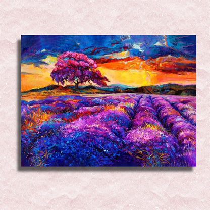 Lavendel-Sonnenuntergang-Leinwand – Malen-nach-Zahlen-Shop