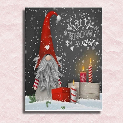 Let it Snow Dwarf Canvas - Paint by numbers