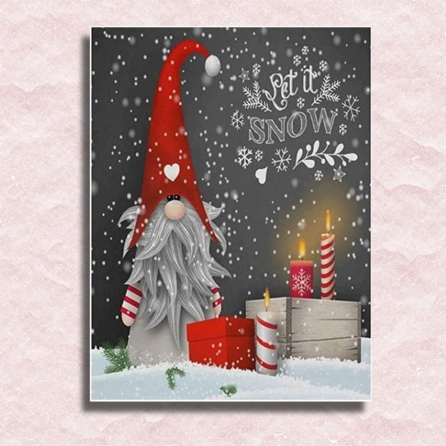 Let it Snow Dwarf Canvas - Paint by numbers