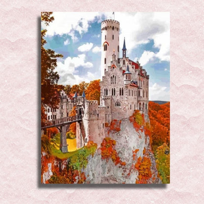 Kasteel Liechtenstein Canvas - Schilderij op nummerwinkel