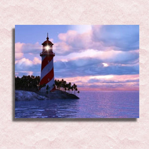 Sunset Lighthouse Canvas - Painting by numbers shop