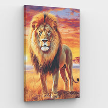 Laden Sie das Bild in den Galerie-Viewer, Shop „König der Löwen“ auf Leinwand – Malen nach Zahlen