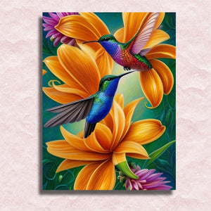 Zauberhafte Kolibris auf Leinwand – Malen-nach-Zahlen-Shop