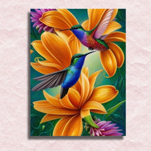Laden Sie das Bild in den Galerie-Viewer, Magical Hummingbirds Paint by Numbers Canvas