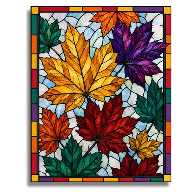 Maple Leaf Mosaic - Paint by numbers