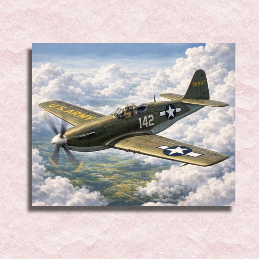 Militärflugzeug - Paint by numbers