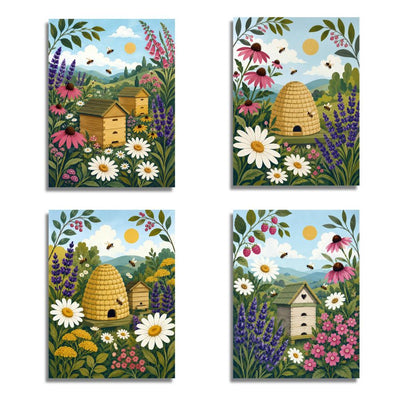 Mini Beehive Garden 4 Pack Paint by Numbers