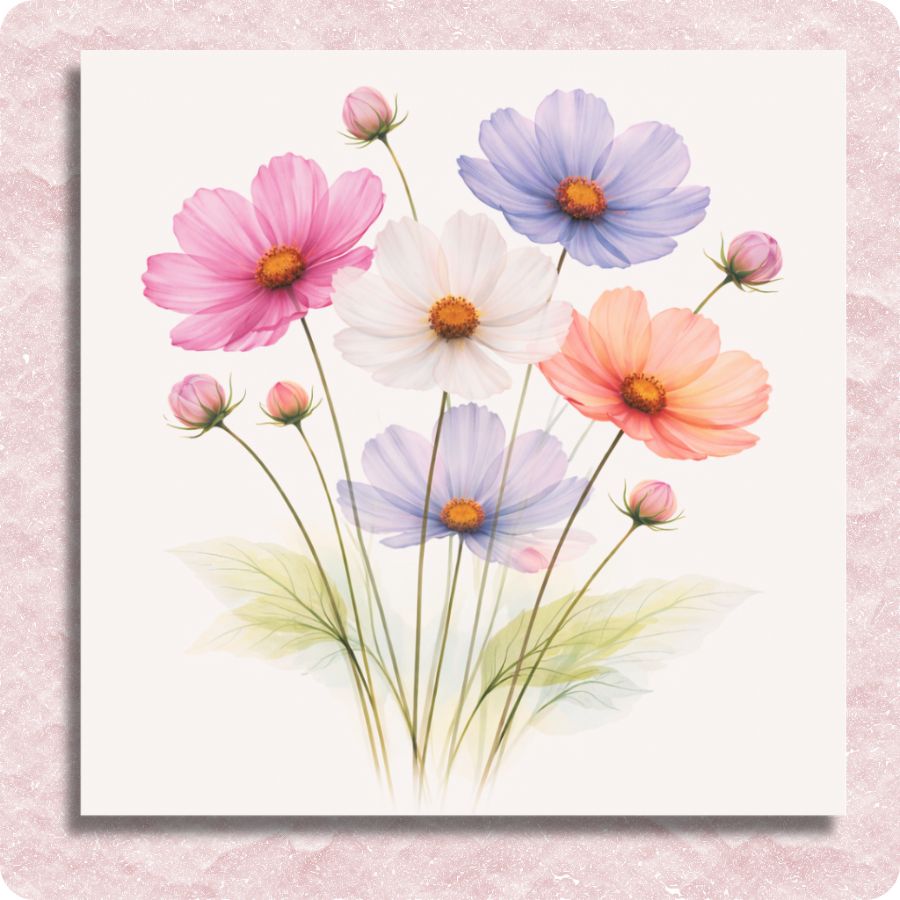 Mini Colorful Wildflowers - Paint by numbers