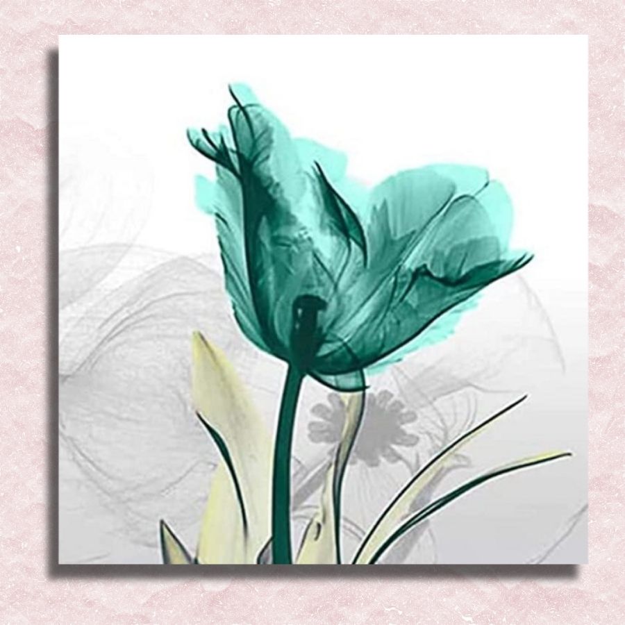 Mini Emerald Tulip Canvas - Painting by numbers shop