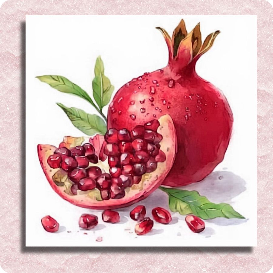Mini Pomegranate Beauty Canvas- Paint by numbers