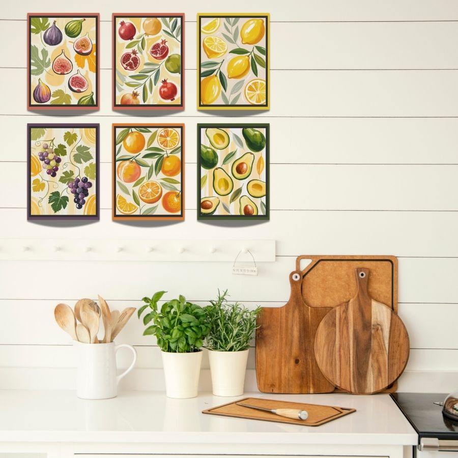 Mini fruit kitchen decor - Paint by numbers