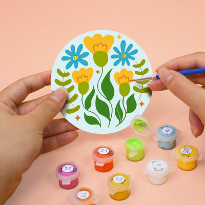 Modern Wildflowers Coasters - 6 Pack Paint by Numbers Package