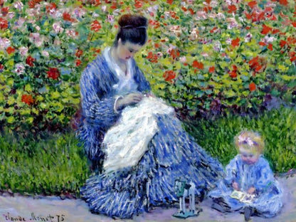 Claude Monet - Camille Monet und ein Kind - Malen-nach-Zahlen-Shop