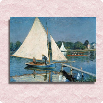 Claude Monet - Sailing at Argenteuil - Paint by numbers