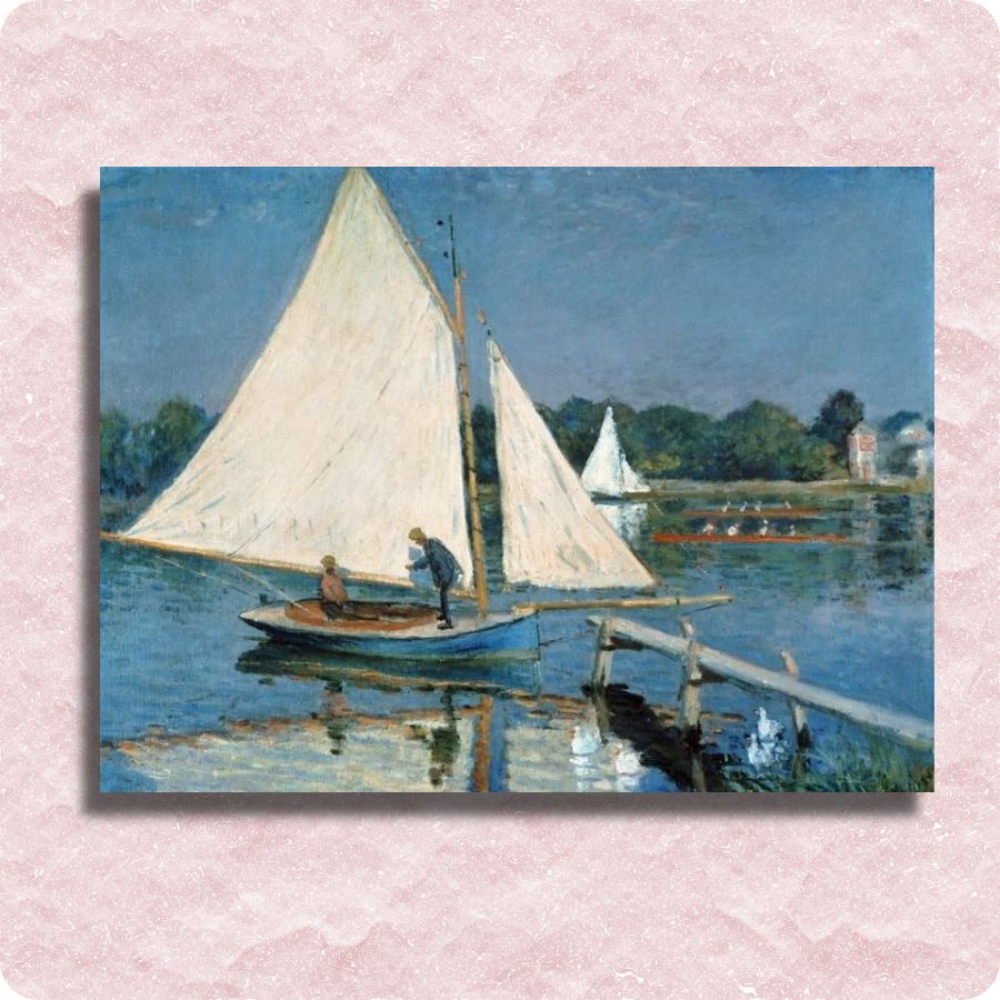 Claude Monet - Sailing at Argenteuil - Paint by numbers