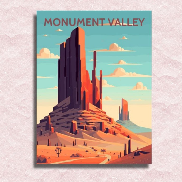 Monument Valley Poster Canvas - Paint by numbers