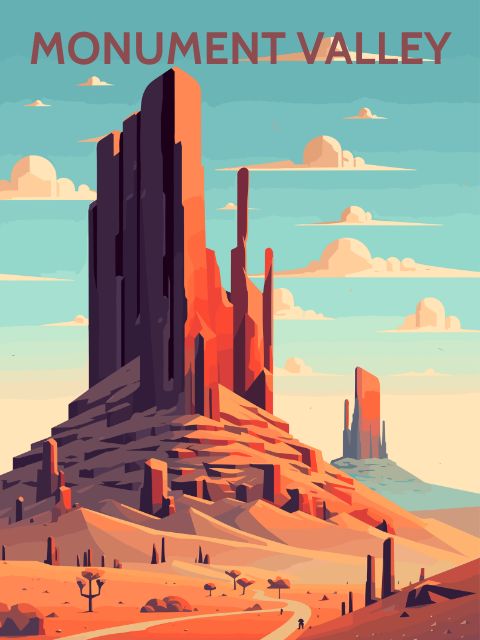Monument Valley Poster - Winkel op nummer schilderen