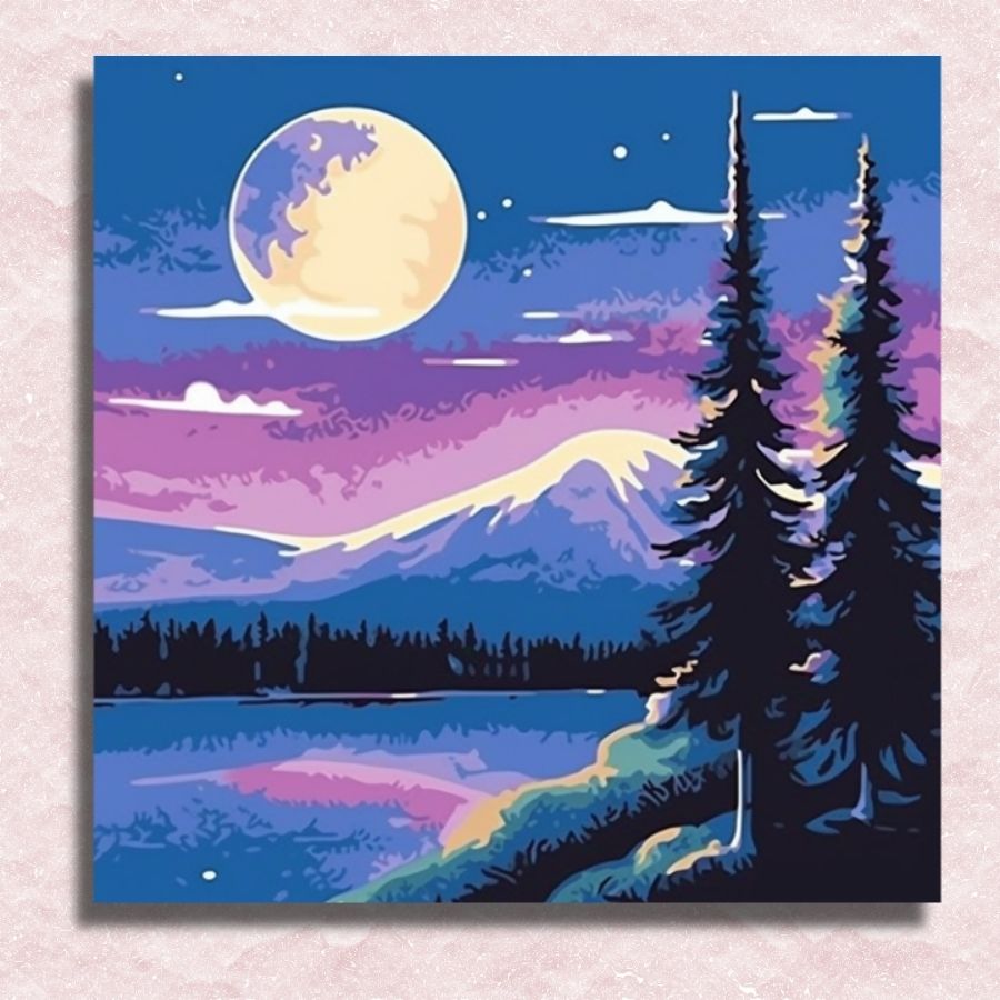 Moonlit Wilderness Canvas - Painting by numbers shop